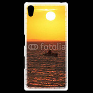 Coque Personnalisée Sony Xpéria Z5 Levé de soleil et bateau de pêche en mer