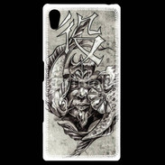 Coque Personnalisée Sony Xpéria Z5 Visage de guerrier en dessin 50
