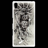 Coque Personnalisée Sony Xpéria Z5 Visage de guerrier en dessin 52