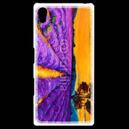 Coque Personnalisée Sony Xpéria Z5 Peinture de champs de lavande 