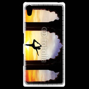 Coque Personnalisée Sony Xpéria Z5 Danseuse yoga temple couché de soleil
