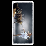 Coque Personnalisée Sony Xpéria Z5 Danseuse avec tigre