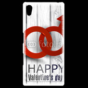 Coque Personnalisée Sony Xpéria Z5 Saint valentin sur fond bois