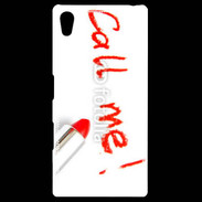 Coque Personnalisée Sony Xpéria Z5 Call me en rouge à lèvres