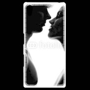 Coque Personnalisée Sony Xpéria Z5 Couple d'amoureux en noir et blanc
