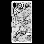 Coque Personnalisée Sony Xpéria Z5 Tissus glamour noir et blanc