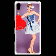 Coque Personnalisée Sony Xpéria Z5 femme glamour coeur style betty boop