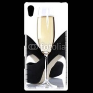 Coque Personnalisée Sony Xpéria Z5 coupe de champagne talons aiguilles 