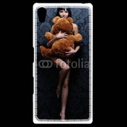 Coque Personnalisée Sony Xpéria Z5 Femme glamour câlin nounours