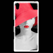 Coque Personnalisée Sony Xpéria Z5 Femme élégante en noire et rouge 10