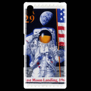 Coque Personnalisée Sony Xpéria Z5 Timbre anniversaire premier pas sur la lune USA
