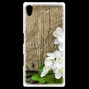 Coque Personnalisée Sony Xpéria Z5 Fleurs sur fond en bois
