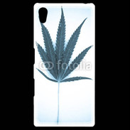 Coque Personnalisée Sony Xpéria Z5 Marijuana en bleu et blanc