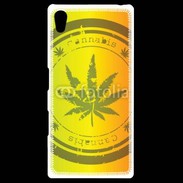 Coque Personnalisée Sony Xpéria Z5 Marijuana stamp on rastafarian background