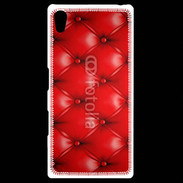 Coque Personnalisée Sony Xpéria Z5 Capitonnage cuir rouge