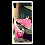 Coque Personnalisée Sony Xpéria Z5 Converses roses vintage