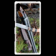 Coque Personnalisée Sony Xpéria Z5 Fusil de chasse et couteau 2