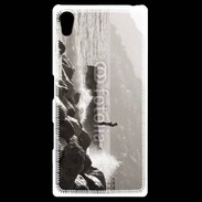 Coque Personnalisée Sony Xpéria Z5 Pêcheur noir et blanc