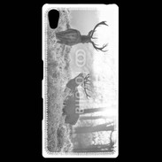 Coque Personnalisée Sony Xpéria Z5 Cerf en noir et blanc 150