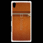 Coque Personnalisée Sony Xpéria Z5 Effet cuir avec zippe