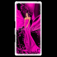 Coque Personnalisée Sony Xpéria Z5 Mode robe longue fushia