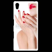 Coque Personnalisée Sony Xpéria Z5 Sexy et glamour bouche rouge à lèvre et vernis à ongles rouges