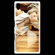 Coque Personnalisée Sony Xpéria Z5 Femme blonde fashion glamour