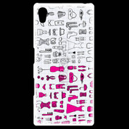 Coque Personnalisée Sony Xpéria Z5 Fond fashion rose 3