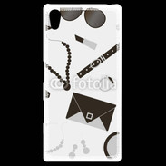 Coque Personnalisée Sony Xpéria Z5 Fond fashion noir et blanc