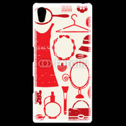 Coque Personnalisée Sony Xpéria Z5 Fond fashion rouge