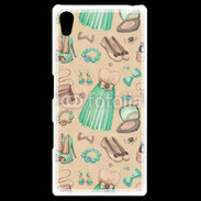 Coque Personnalisée Sony Xpéria Z5 Fond fashion vert et marron