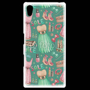 Coque Personnalisée Sony Xpéria Z5 Fond fashion rose et vert