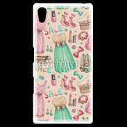 Coque Personnalisée Sony Xpéria Z5 Fond fashion rose et vert 2