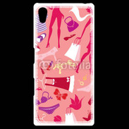 Coque Personnalisée Sony Xpéria Z5 Fond fashion rose 5