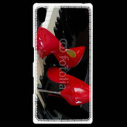 Coque Personnalisée Sony Xpéria Z5 Escarpins rouges sur piano