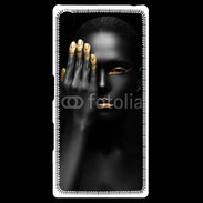 Coque Personnalisée Sony Xpéria Z5 Fashion en noir et or