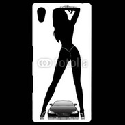 Coque Personnalisée Sony Xpéria Z5 Silhouette sexy avec voiture