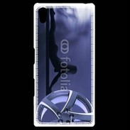 Coque Personnalisée Sony Xpéria Z5 Silhouette sexy avec jante de voiture