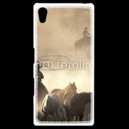 Coque Personnalisée Sony Xpéria Z5 Cowboys et chevaux