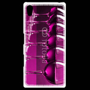 Coque Personnalisée Sony Xpéria Z5 Verre de vin sur fond rose