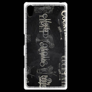 Coque Personnalisée Sony Xpéria Z5 Menu de cocktail en noir et blanc