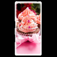 Coque Personnalisée Sony Xpéria Z5 Cupcake et ruban rose