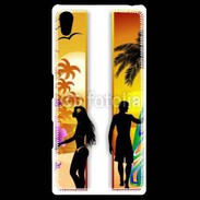 Coque Personnalisée Sony Xpéria Z5 Surfer et fille sur la plage