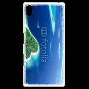 Coque Personnalisée Sony Xpéria Z5 île en former de cœur au milieu de la mer