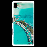 Coque Personnalisée Sony Xpéria Z5 Vue aérienne Bungalow à Tahiti