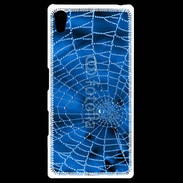 Coque Personnalisée Sony Xpéria Z5 Toile d'araignée bleue