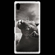 Coque Personnalisée Sony Xpéria Z5 Lionne en noir et blanc