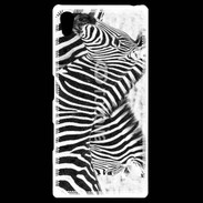 Coque Personnalisée Sony Xpéria Z5 Zèbre en noir et blanc