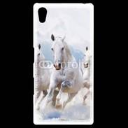 Coque Personnalisée Sony Xpéria Z5 Chevaux blancs
