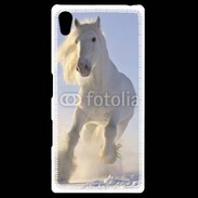 Coque Personnalisée Sony Xpéria Z5 Cheval blanc dans la neige